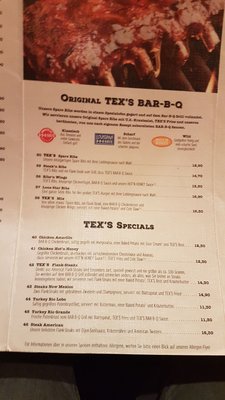 Menu photo 5 Tex's Bar-B-Q Hamburg, HH Menu photo 5 Tex's Bar-B-Q Hamburg, HH