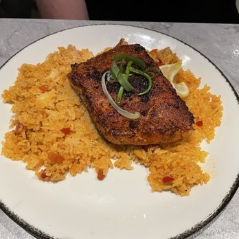 The Local - Blackened salmon with dirty rice - American Near Me - Raleigh, North Carolina The Local - Blackened salmon with dirty rice - American Near Me - Raleigh, North Carolina