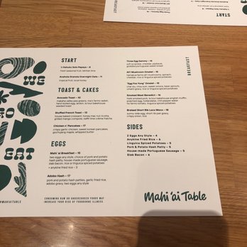 Mahi’ai Table - Menu - Cocktail Bars Near Me - Kapolei, Hawaii Mahi’ai Table - Menu - Cocktail Bars Near Me - Kapolei, Hawaii