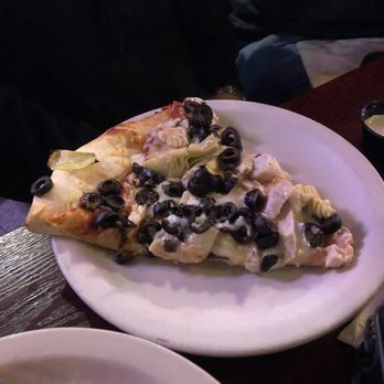 PizMo Cafe - Artichoke, black olive and chicken Pizza....mmmmm - Pizza Near Me - Pismo Beach, California PizMo Cafe - Artichoke, black olive and chicken Pizza....mmmmm - Pizza Near Me - Pismo Beach, California