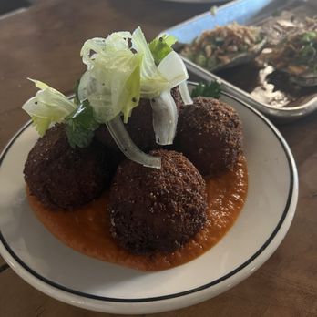 Josephine's Gulf Coast Tradition - Jambalaya Arancini - Seafood Near Me - Houston, Texas Josephine's Gulf Coast Tradition - Jambalaya Arancini - Seafood Near Me - Houston, Texas