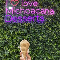 Michoacana Desserts - Coffee almond in waffle cone
