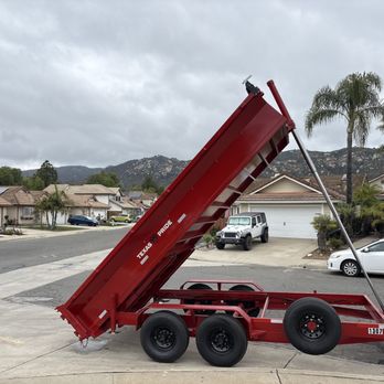 Red Rentals - 16 x 7 Texas pride dump trailer - Machine & Tool Rental Near Me Red Rentals - 16 x 7 Texas pride dump trailer - Machine & Tool Rental Near Me