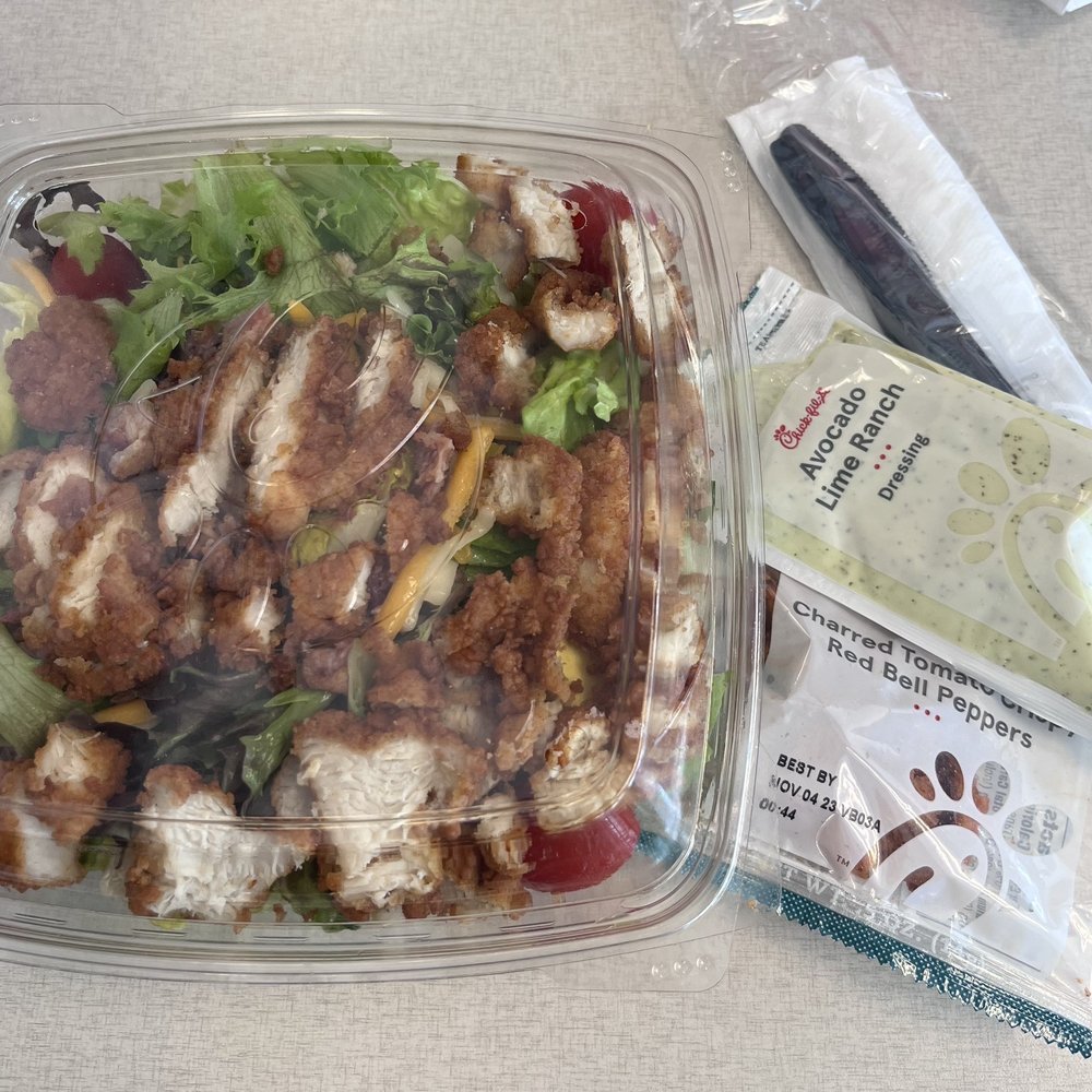 Cobb Salad with dressing and peppers Cobb Salad with dressing and peppers