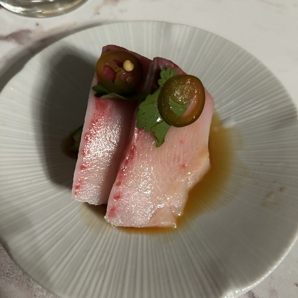 Akoya Omakase - Hamachi with ponzu - Japanese Near Me - Kansas City, Missouri Akoya Omakase - Hamachi with ponzu - Japanese Near Me - Kansas City, Missouri