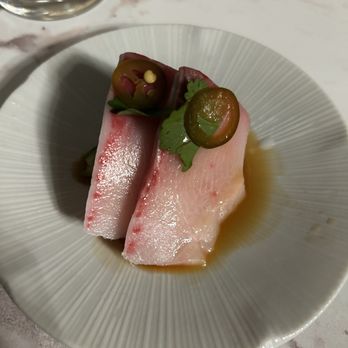 Akoya Omakase - Hamachi with ponzu - Japanese Near Me - Kansas City, Missouri Akoya Omakase - Hamachi with ponzu - Japanese Near Me - Kansas City, Missouri