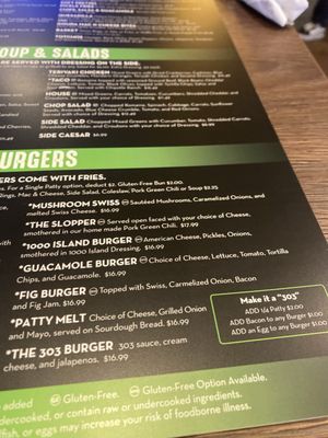Menu photo 1 The 303 Sports Grill Lone Tree, CO Menu photo 1 The 303 Sports Grill Lone Tree, CO