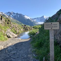 Portage Pass Trail - Coming up upon Portage Pass.