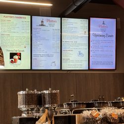 Platter's Chocolate Factory - Coffee/tea bar menu