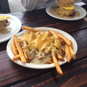Pine State Biscuits - Cajan fries topped and smothered - Breakfast & Brunch Near Me - Portland, Oregon