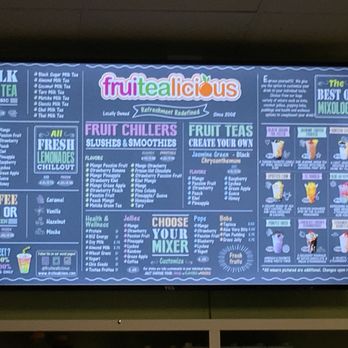Fruitealicious Bubble Tea & Smoothies - menu - Bubble Tea Near Me - Fort Worth, Texas