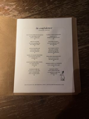 Menu photo 2 In Confidence Des Moines, IA Menu photo 2 In Confidence Des Moines, IA