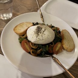 Burrata with Calamari Burrata with Calamari