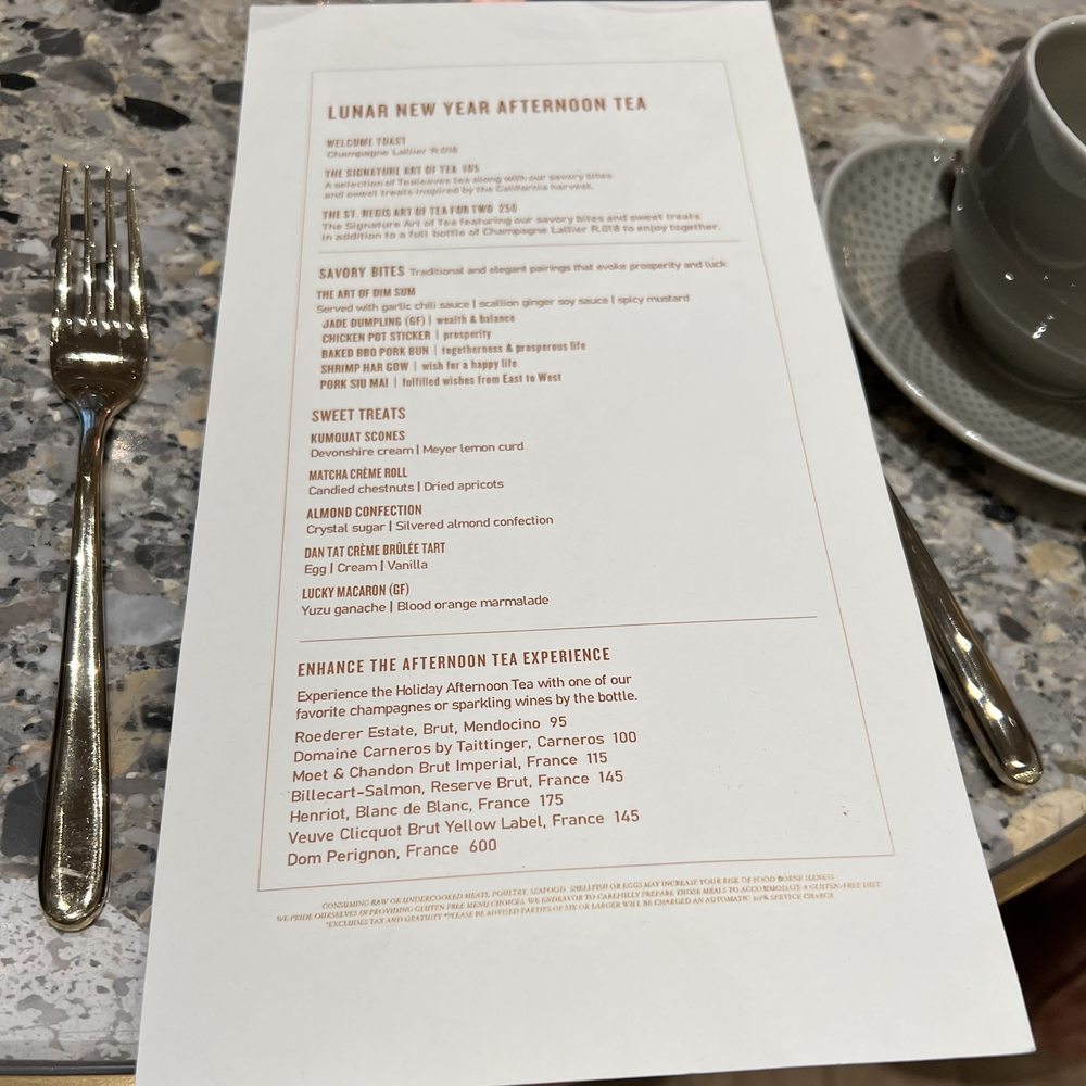 Astra - Lunar New Year afternoon tea menu - American Near Me - San Francisco, California Astra - Lunar New Year afternoon tea menu - American Near Me - San Francisco, California