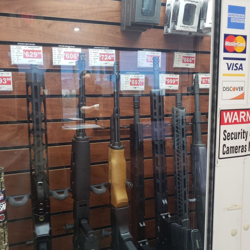 Mr Pawn - A part of the long gun rack, they have a 9mm ak at a really tempting price! - Pawn Shops Near Me - Boulder City, Nevada Mr Pawn - A part of the long gun rack, they have a 9mm ak at a really tempting price! - Pawn Shops Near Me - Boulder City, Nevada