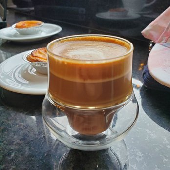 Honeybee Coffee - Cortado in a very unique glass - Coffee & Tea Near Me - Sevierville, Tennessee