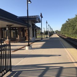 Dyer Amtrak Station - Looking north with station house on left