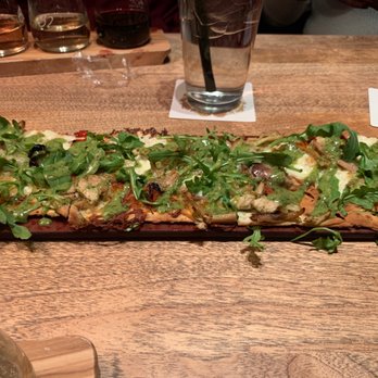 Seasons 52 - Pesto chicken flatbread - New American Near Me - Mclean, Virginia Seasons 52 - Pesto chicken flatbread - New American Near Me - Mclean, Virginia