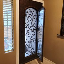Custom Customs - Completely encased iron frame! Strong and heavy 2" thick door with swinging window! #SecurityDoor