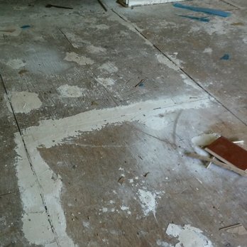 Floor Zone - Old, thin, soft bowing plywood. - Flooring Near Me