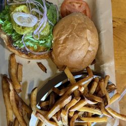 Tower Burger Co - Really good basic burger & fries. My dad enjoyed his bacon burger! Buns toasted to perfection.
