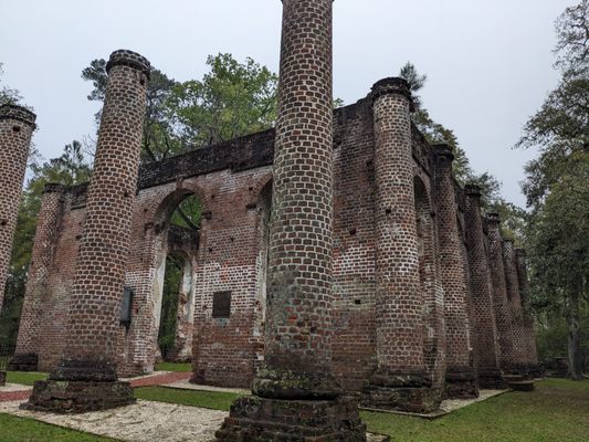 Old Sheldon Church Ruins by null