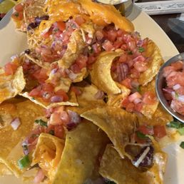 Nachos (with extra pico) Nachos (with extra pico)