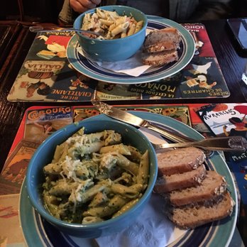 Barrel 33 - Top was salmon and bottom is Chicken pesto both were from the Pasta menu. It was so Delicious!  Service was Phenomenal. - Wine Bars Near Me - Ventura, California