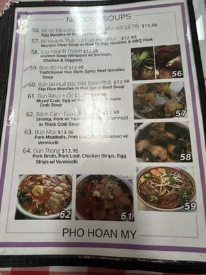 Menu photo 2 Pho Hoan My Los Angeles, CA