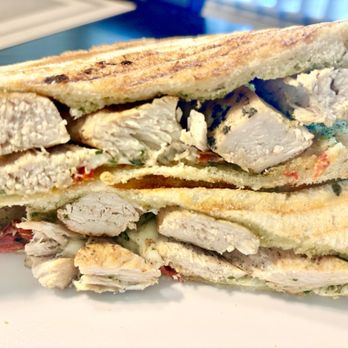 Mychal's Cafe - Chicken pesto panini - Coffee & Tea Near Me - Redondo Beach, California Mychal's Cafe - Chicken pesto panini - Coffee & Tea Near Me - Redondo Beach, California
