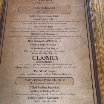Molly Butler Lodge - Lunch Menu - Hotels Near Me - Greer, Arizona