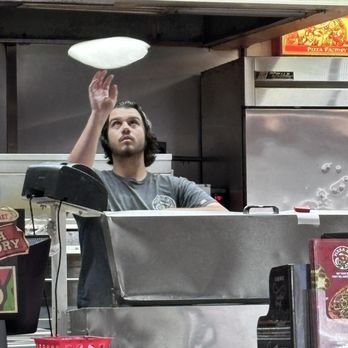 Pizza Factory - This is the only guy working in the back, working very hard to get customers orders out - Pizza Near Me - Oakhurst, California Pizza Factory - This is the only guy working in the back, working very hard to get customers orders out - Pizza Near Me - Oakhurst, California