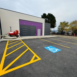 Okanagan Line Painting - New Asphalt Parking Lot Painting; We Serve The BC Interior, Kamloops, Kelowna, Salmon Arm, Vernon, Penticton and Merrit