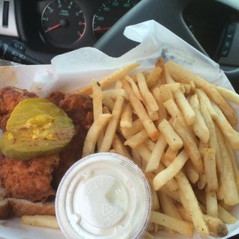 Eugene's Hot Chicken - Jumbo tenders (mild) with fries - Food Trucks Near Me - Birmingham, Alabama