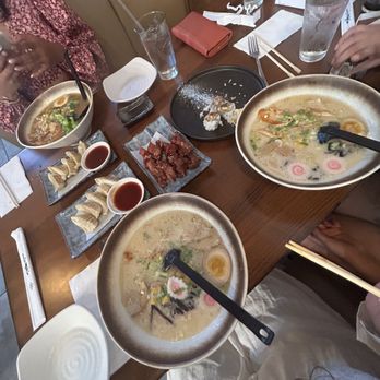 Kumo Sushi & Ramen - Vegetable ramen (back left), chicken ramen (front) - Sushi Bars Near Me - Cumming, Georgia