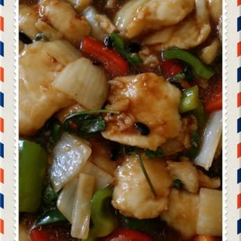 Kim Tar - Tastier than pic - Stir Fry Fish with Black Beans Sauce... requested to include basil - Chinese Near Me - Artesia, California