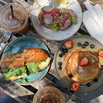Short Grain - Avocado Toast Green Eggs and Spam sandwich and the lemon ricotta pancakes and Iced Vietnamese Coffee - Coffee & Tea Near Me - Jersey City, New Jersey Short Grain - Avocado Toast Green Eggs and Spam sandwich and the lemon ricotta pancakes and Iced Vietnamese Coffee - Coffee & Tea Near Me - Jersey City, New Jersey