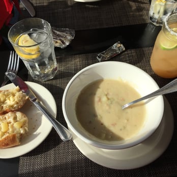 The Sunset Restaurant - Clam chowder Spicy Marg & hot bread - New American Near Me - Malibu, California