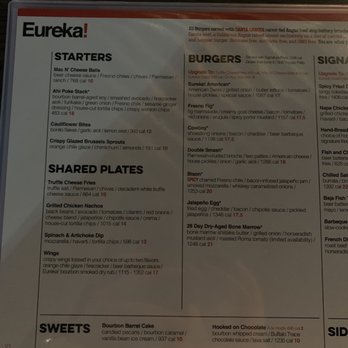 Eureka! - Menu 1/2 - American Near Me - Aliso Viejo, California