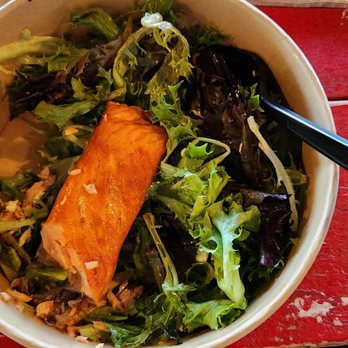 Windmill Food Hall - Salmon over salad greens - oops, amidst don't eating it. - Food Court Near Me - Carlsbad, California Windmill Food Hall - Salmon over salad greens - oops, amidst don't eating it. - Food Court Near Me - Carlsbad, California