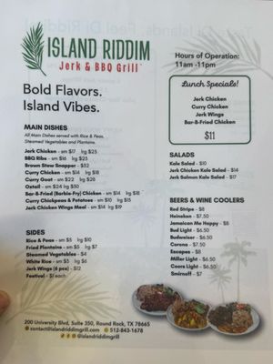 Menu photo 7 Island Riddim Round Rock, TX