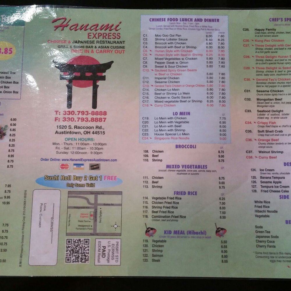 Hanami Express - Japanese Near Me - Austintown, Ohio Hanami Express - Japanese Near Me - Austintown, Ohio