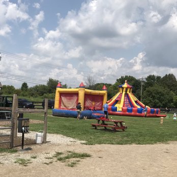 Hidden Valley Orchards - Jump house during peach fest for the kids - Pick Your Own Farms Near Me - Lebanon, Ohio