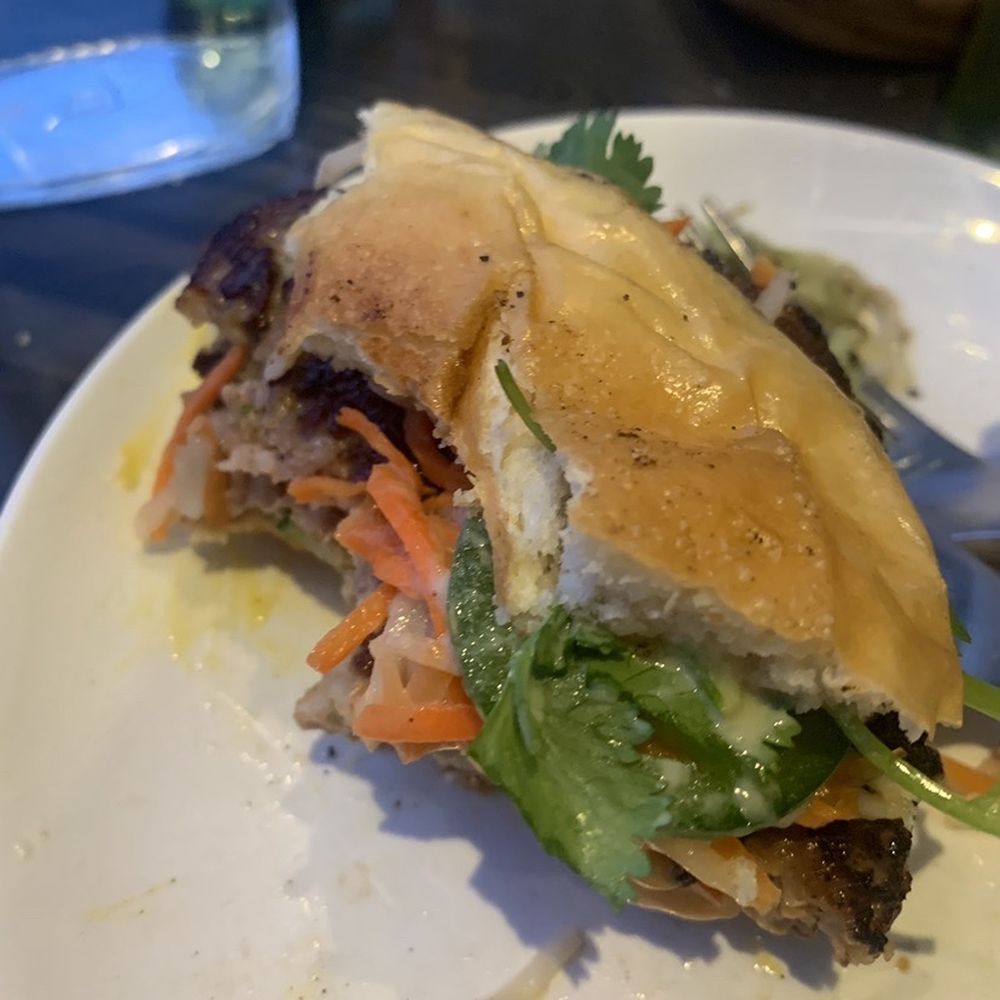 The Grocer's Table - Banh Mi burger. Sorry about the photo, I was so hungry and forgot to take a pic earlier. - Cafes Near Me - Wayzata, Minnesota The Grocer's Table - Banh Mi burger. Sorry about the photo, I was so hungry and forgot to take a pic earlier. - Cafes Near Me - Wayzata, Minnesota