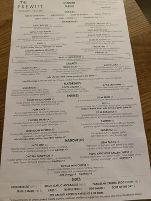 Menu photo 2 The Prewitt Plainfield, IN