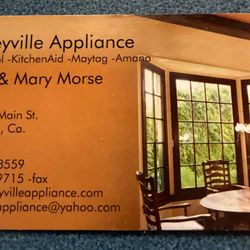 Kelseyville Appliance - Business Card