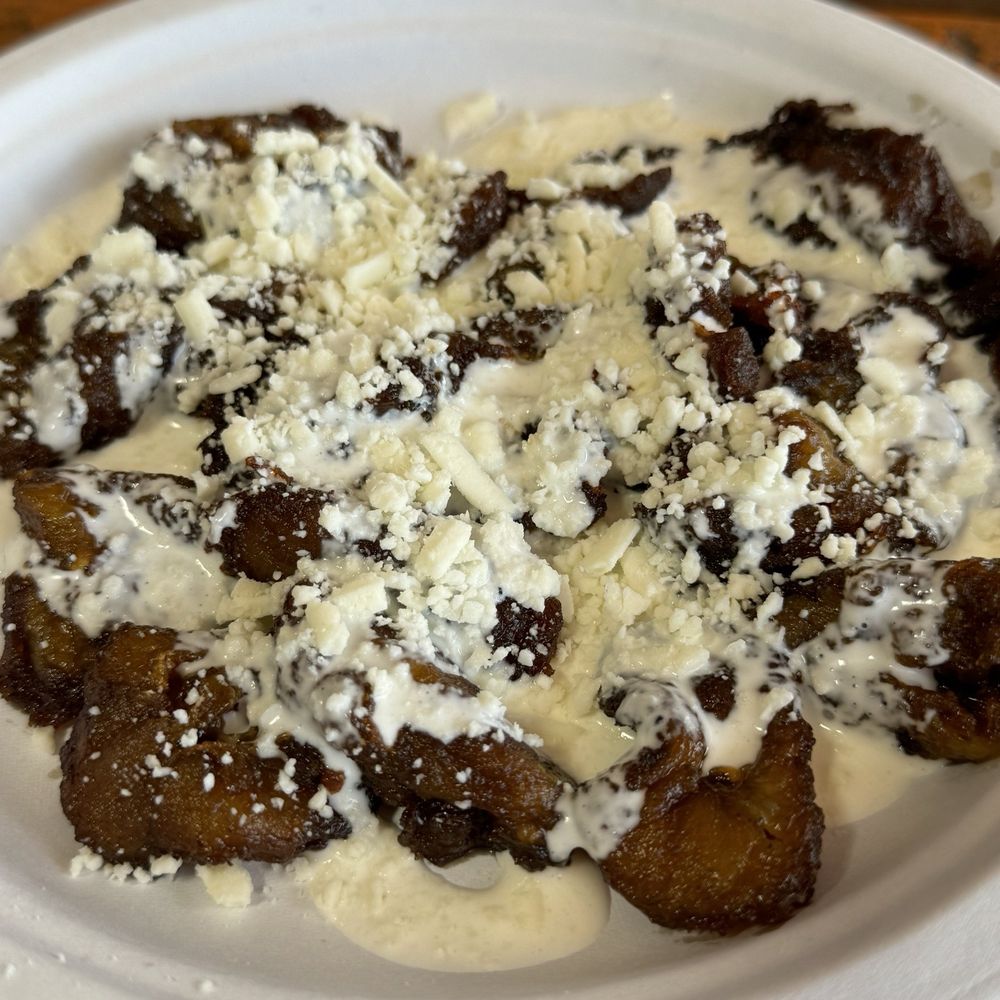 Taqueria Jaguar's - Fried Plantains with queso Fresca and a sweet crema - Mexican Near Me - Round Rock, Texas