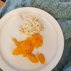 St. George Rehabilitation - Mandarin oranges and chicken. Lunch.