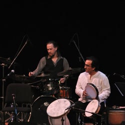 West Side Drum Lessons & Recording - A performance of Persian-American fusion with Mehrdad Arabi (pictured), and a huge lineup including the legendary vocalist Bahram Bajelan.