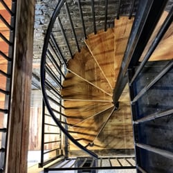 Sub Zero Nitrogen Ice Cream - Spiral staircase in the store that leads to a room that's been closed off since the 1940's!